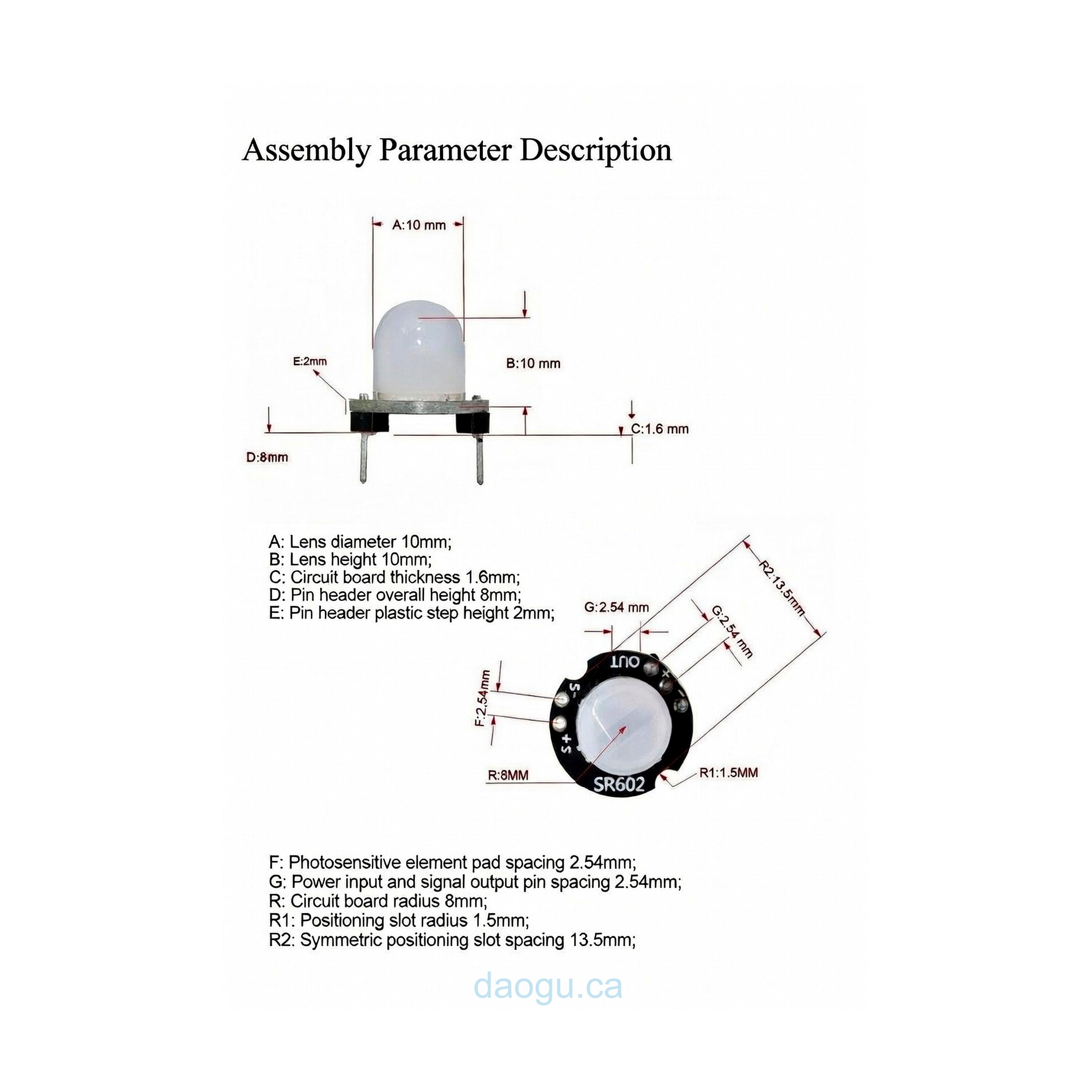 Mini SR602 Human Body Sensor Module Pyroelectric Infrared Sensor Probe Switch High Sensitivity