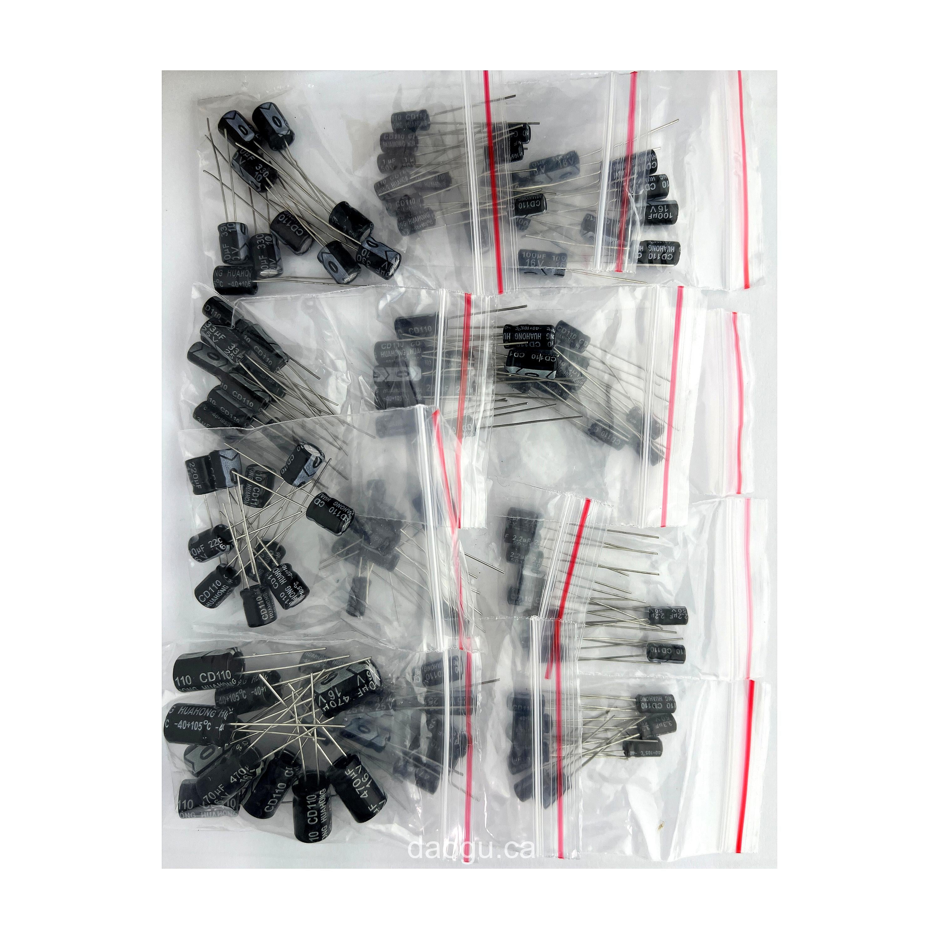 Capacitor Kit 1µF–470µF 12 Types 10pcs Each