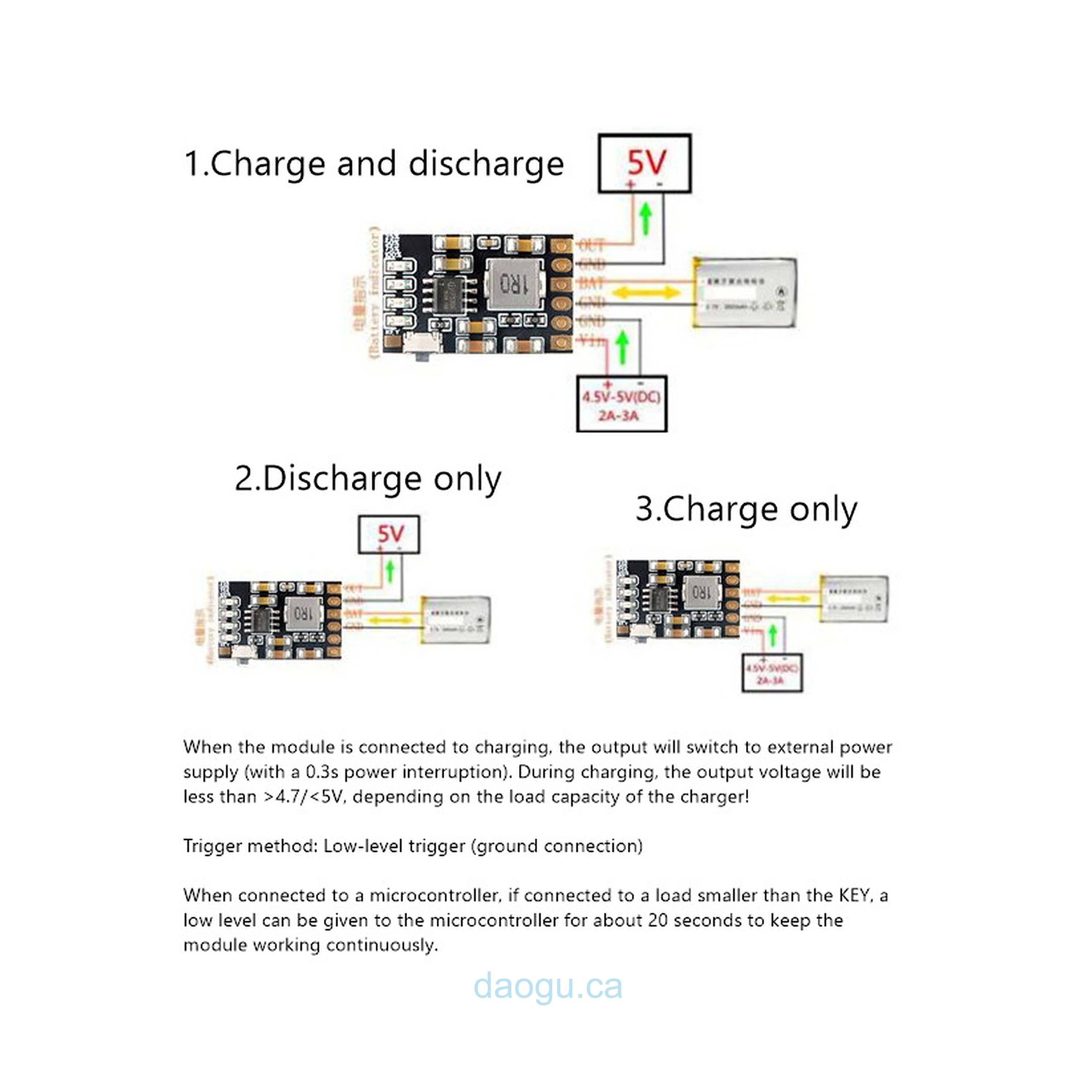 CD42 5V2A Charge/Discharge Integrated Module 3.7/4.2V Lithium Battery Boost Charge/Discharge Protection