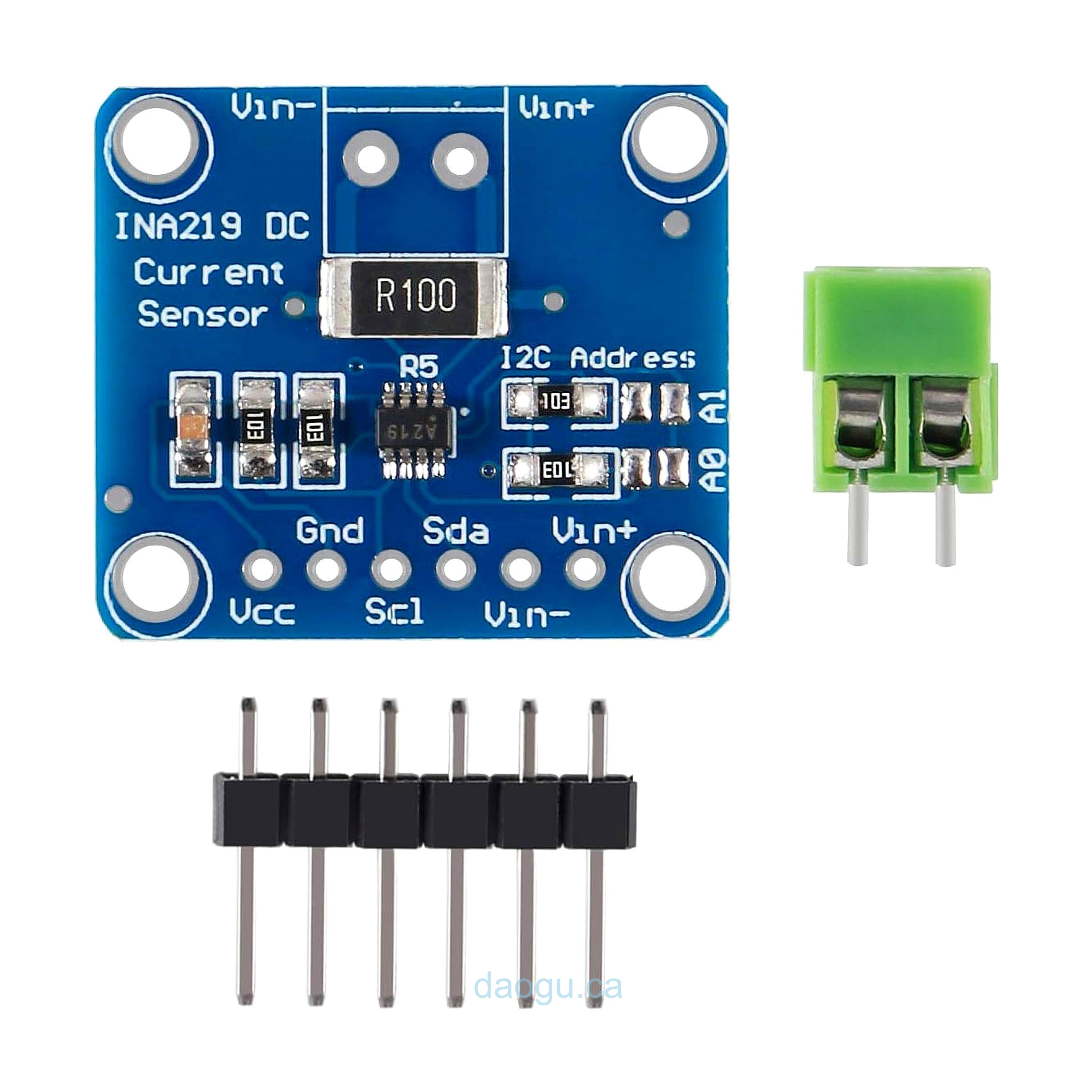 MCU-219 INA219 Bidirectional Current & Power Monitor Module (I²C)