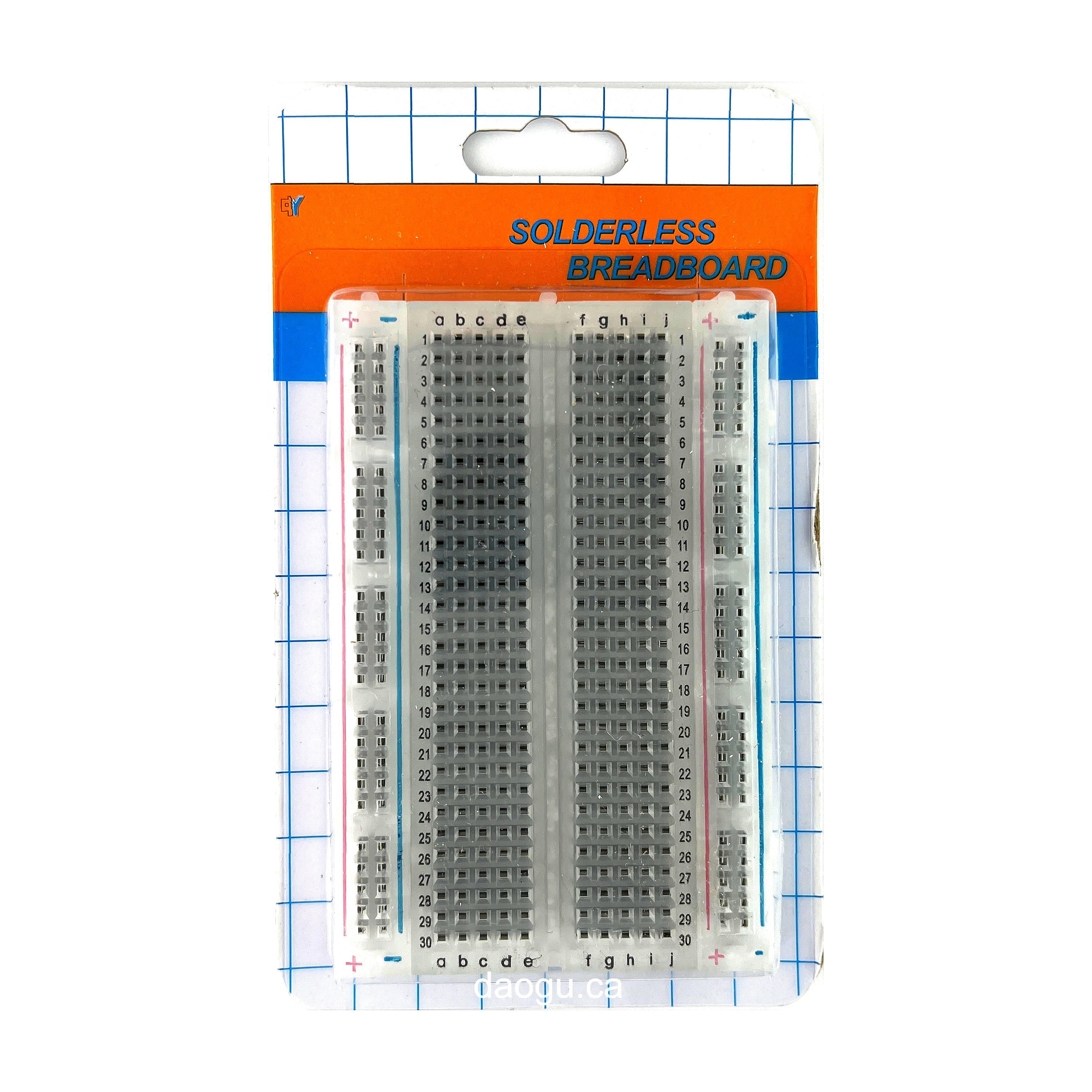 Translucent Mini Breadboard 400 Tie-Points 83 x 55 mm