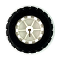 D-Shaped Axle Rubber Tire Robot Accessory 43mm Line Follower Model Car Wheel for N20 Geared Motor