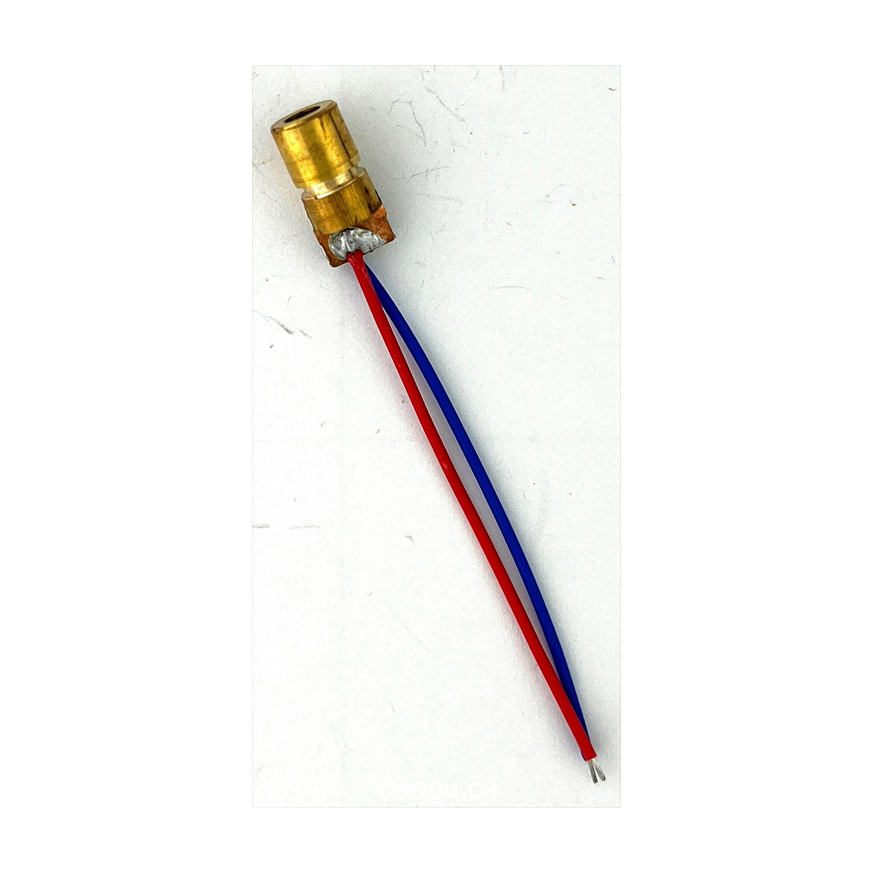 3V Red Laser Tube / Laser Diode Dot-Shaped Copper Semiconductor Laser Diode 6mm Outer Diameter