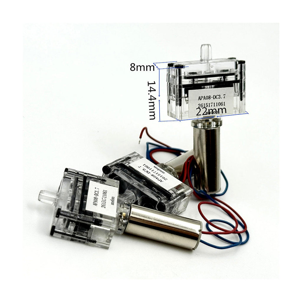 820 Coreless Micro Mini Air Pump Single-Hole Inflator Pump 3V / 3.7V Transparent Precision Aerator Pump