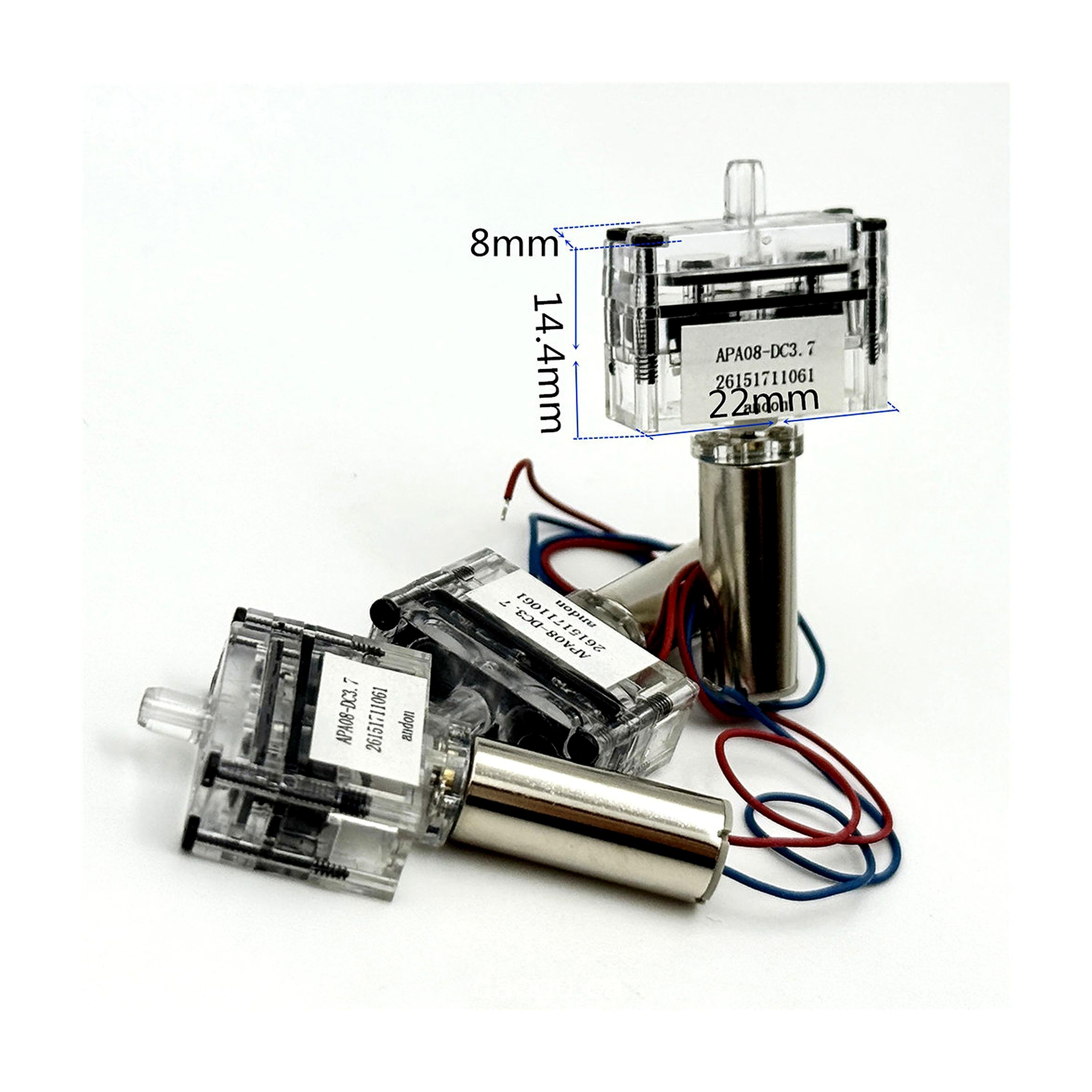 820 Coreless Micro Mini Air Pump Single-Hole Inflator Pump 3V / 3.7V Transparent Precision Aerator Pump