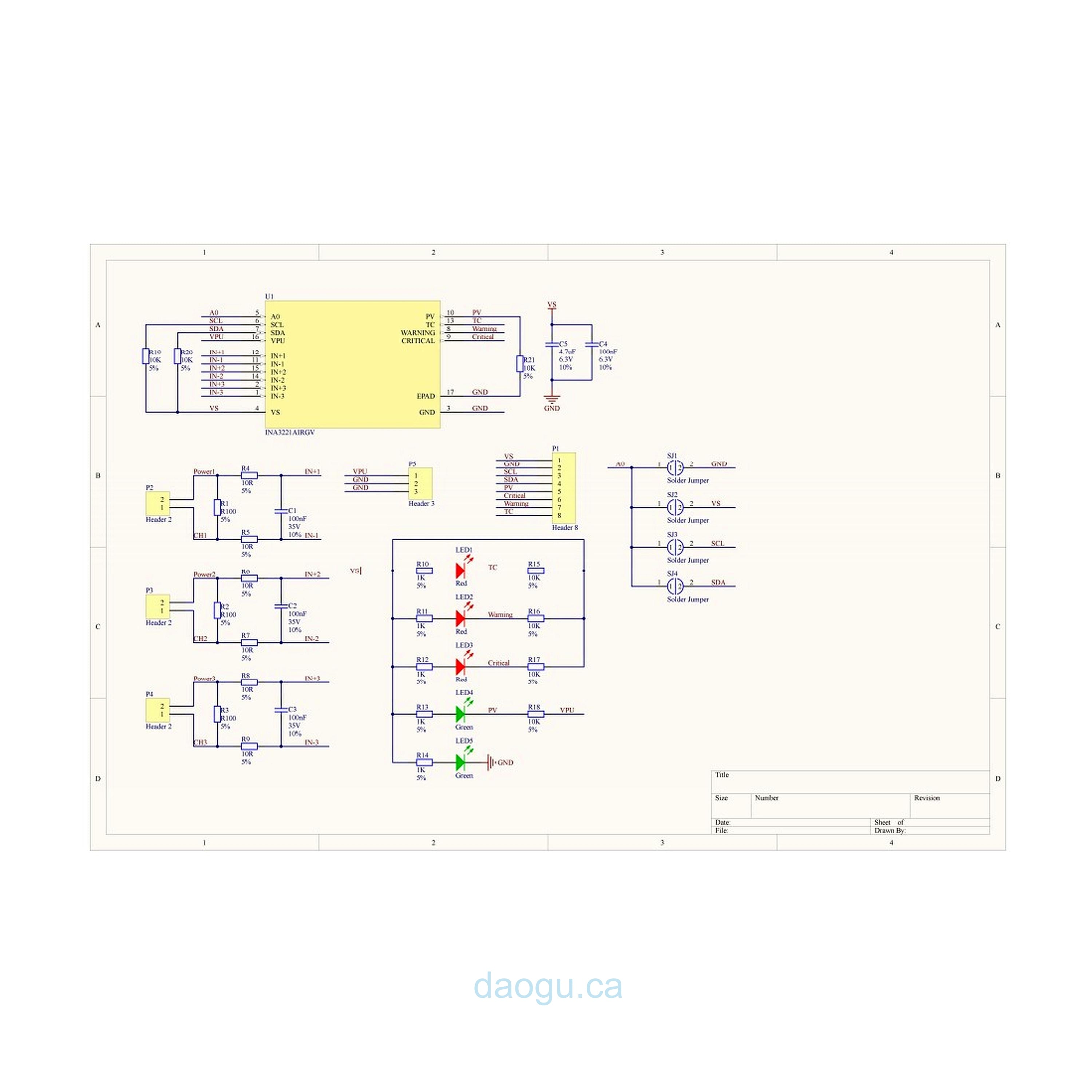 INA3221 Module Triple bidirectional bus Low-side/High-side Voltage/Current/Power Monitor I2C