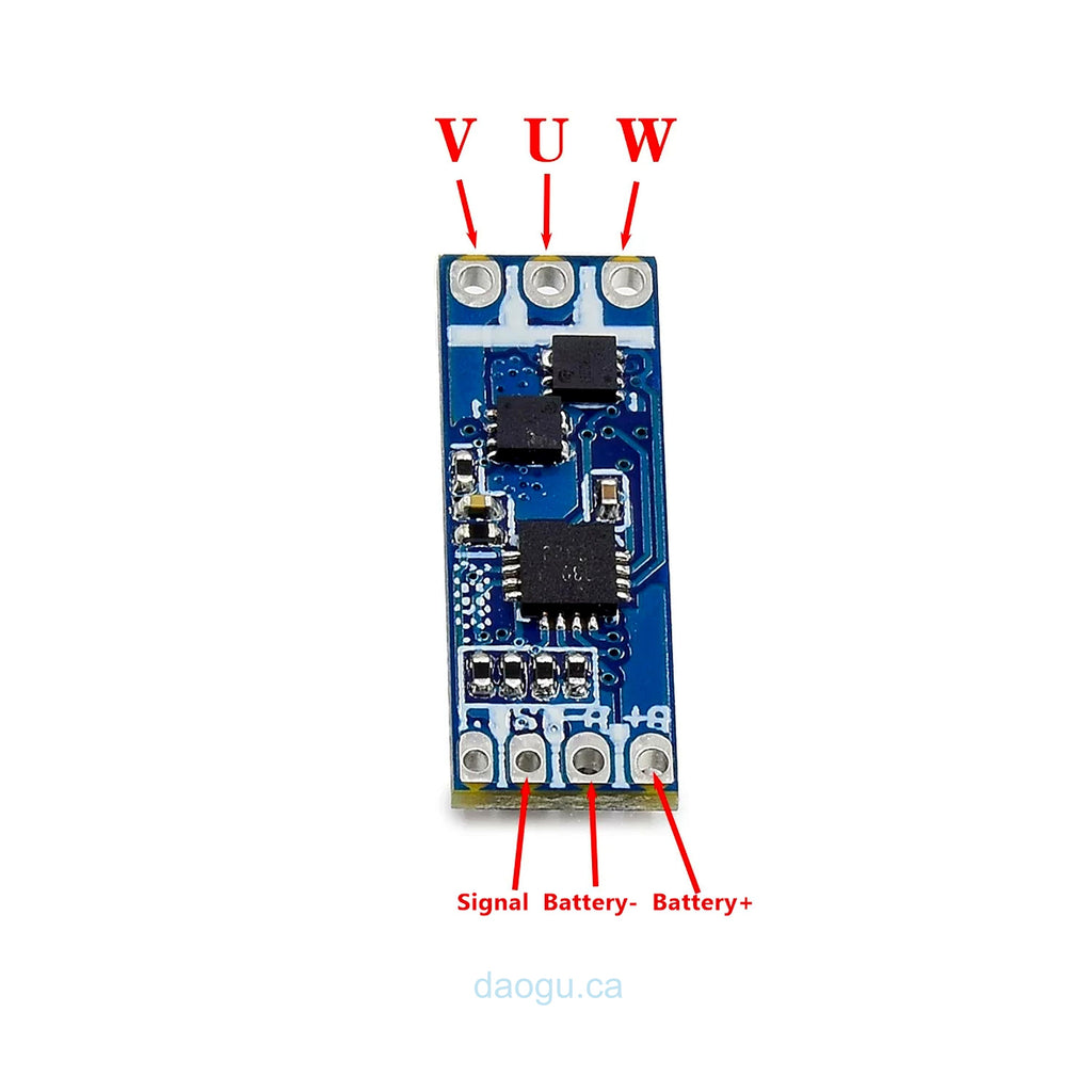 Micro RC Model Brushless ESC, Brushless Motor Speed Controller Driver Board, 1S–2S Voltage, 6A Current
