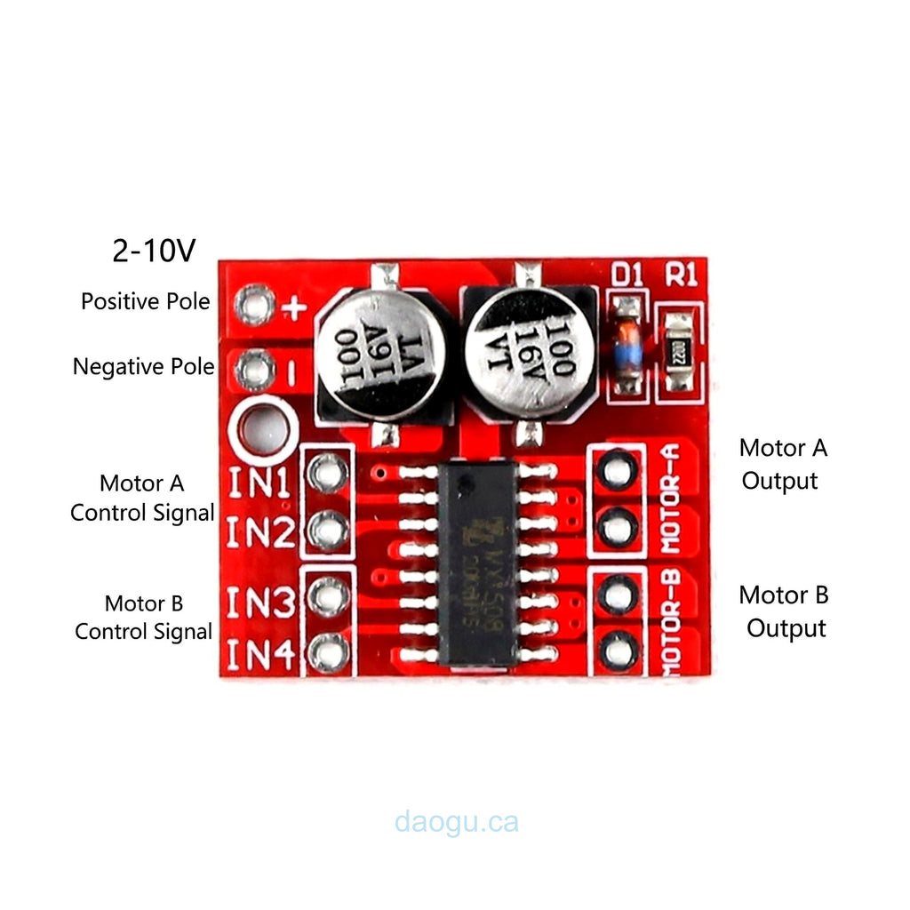 TC1508A 2-Channel DC Motor Driver Module Forward/Reverse PWM Speed Control Dual H-Bridge Mini Stepper Motor Driver