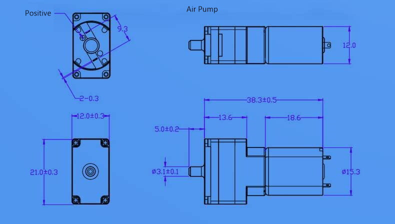 030 Miniature Wrist-Type Air Pump / Air Valve 3V Fast Deflation Valve for Sphygmomanometer Mini Inflator Pump Pressure Diaphragm Pump