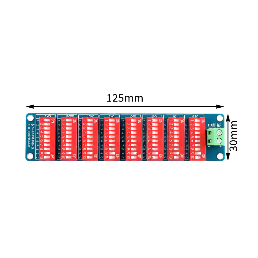 0.1Ω - 9,999,999Ω Programmable Resistor Board Module Eight-Segment 1% Accuracy