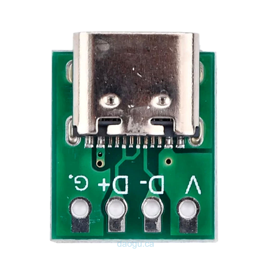 TYPE-C Female Socket Test Board Double-Sided Reversible USB 3.1 16P to 2.54mm