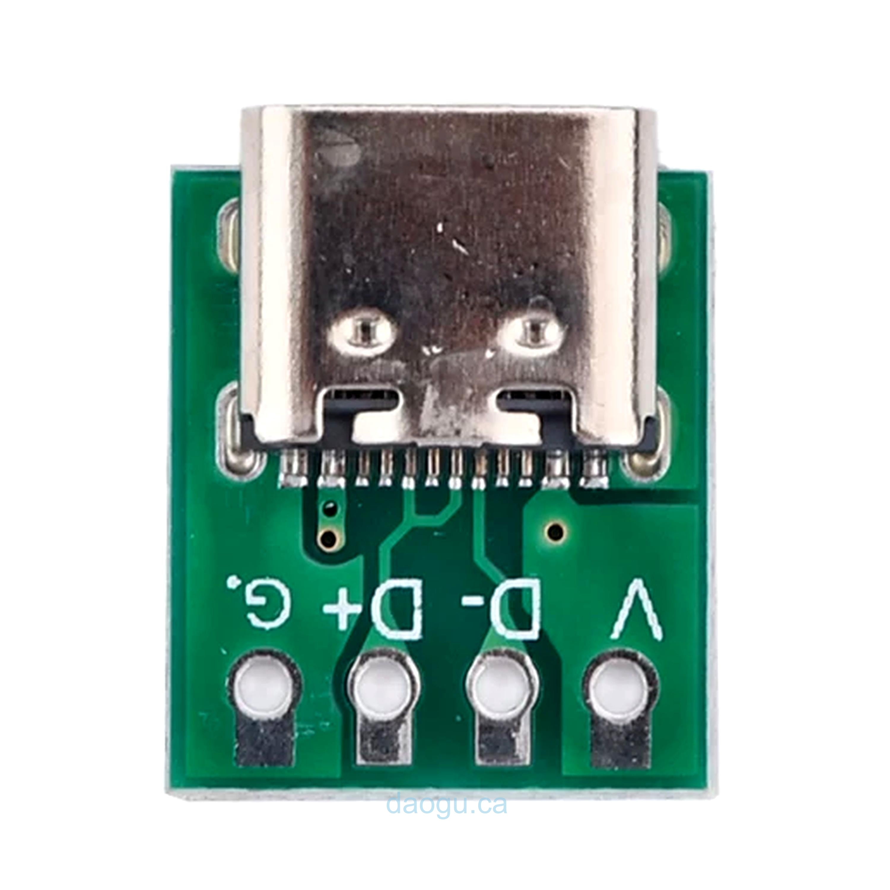 TYPE-C Female Socket Test Board Double-Sided Reversible USB 3.1 16P to 2.54mm