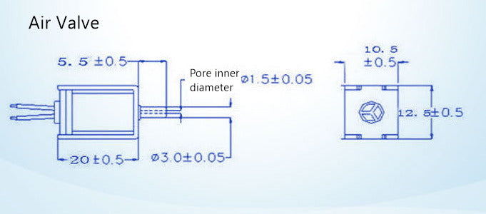 030 Miniature Wrist-Type Air Pump / Air Valve 3V Fast Deflation Valve for Sphygmomanometer Mini Inflator Pump Pressure Diaphragm Pump